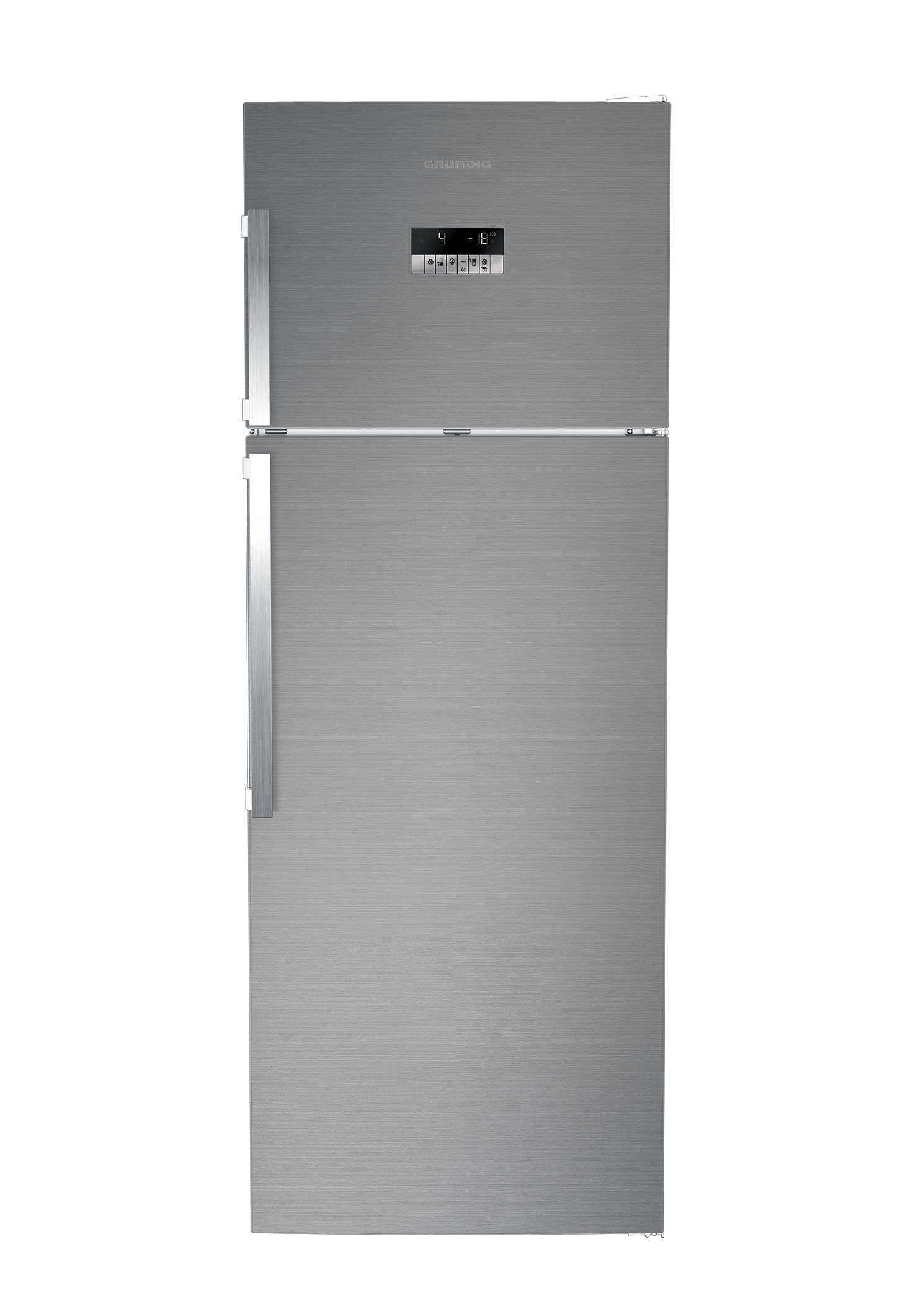 Réfrigérateur-congélateur GRUNDIG inox brossé